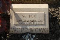 Ismailia War Memorial Cemetery - Fox, William